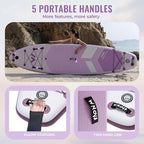 11'6"x35" Extra Wide Stand Up Paddle Board Inflatable for All Levels, 430LBS Capacity SUP Paddleboard with Complete Accessories, Double Acton Pump, Blow Up Paddle Board for Family