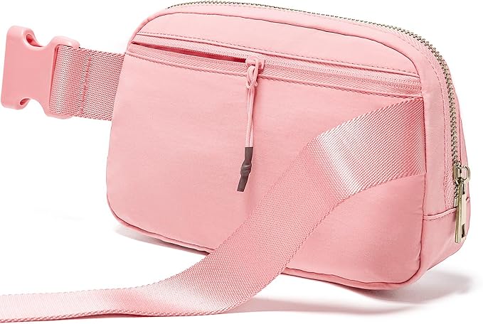 Gitus Customizable Belt Bag Fanny Pack for Girls Age 6-8 & 8-10 with Initial - Trendy Teen Girl Gift (Light Pink-H)