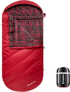 KingCamp Sleeping Bag for Adults, Cold Weather & Warm Extra Wide Big & Tall XL Portable Waterproof Flannel Sleeping Bags, Essentials Gear Accessories for Camping Backpacking Hiking Indoor & Outdoor