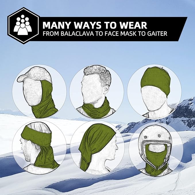 ROCKBROS Cold Weather Balaclava Ski Mask for Men Windproof Thermal Winter Scarf Mask Women Neck Warmer Hood for Cycling