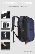 Vacuum Seal Travel Backpack 45L with Pump - Expandable Air Compression System, Water-Resistant Business TSA Lock, Laptop Backpack, Carry-On Suitcase Luggage, Gifts for Men