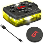 Guardian Angel Micro Series Safety Lights, Beacon Device (Yellow Front & Yellow Rear) |Rechargeable & Hands-Free Wearable LED Light for Dog Walking, Cycling, Hiking, Camping & Fishing