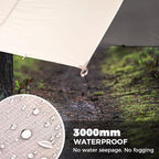 Bearhard Waterproof Camping Tarp, Lightweight Hammock Rain Fly, UV Protection and PU 3000mm Waterproof Backpacking Tarp, 10x10ft/10x12ft Large Tent Footprint or Shelter Kit for Hiking and Outdoor Adventure