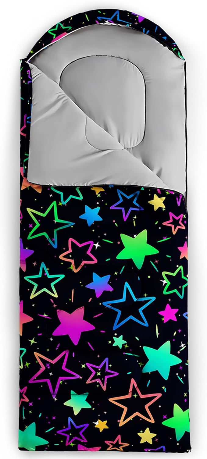 QOOMO Camping Sleeping Bags,3 Season Warm & Cool Weather,Lightweight,Waterproof Sleeping Bags for Adults & Kids,Traveling,and Outdoors,Camping Gear Equipment