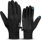 Lightweight Winter Running Gloves for Women and Men, Touch Screen Fingers for Cold Weather, Warm Liner Gloves for Ski, Snow, Hiking, Driving, Camping, Cycling Windproof