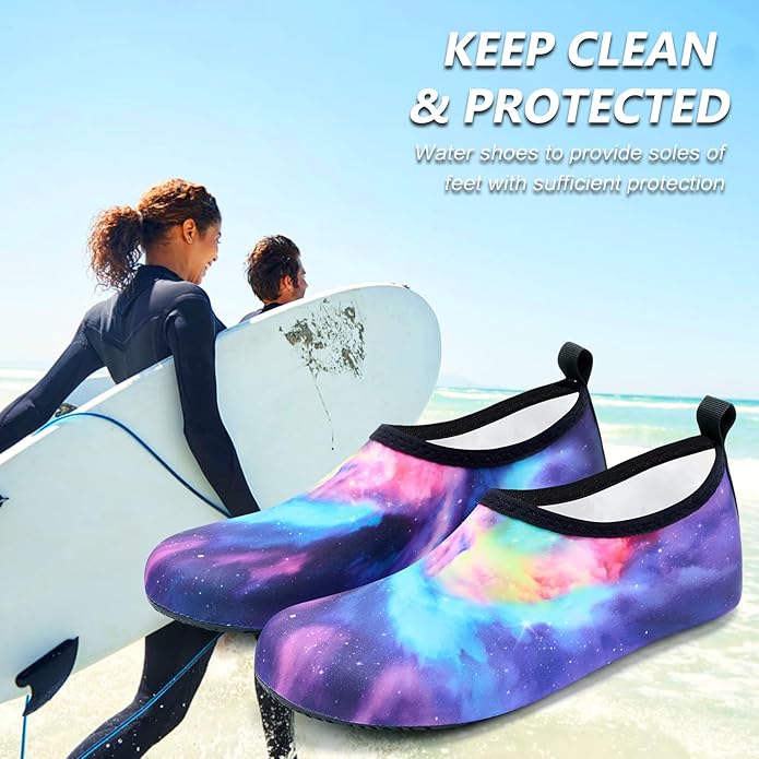 Deevike Water Shoes for Women Men Barefoot Quick-Dry Aqua Socks Slip-on for Beach Swim Surf Yoga Exercise