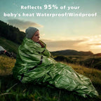 Zmoon Emergency Sleeping Bag Survival Bag, Portable Waterproof Thermal Bivy Sacks,Bivvy Bags,Camping Mylar Sleeping Bag Survival Gear Emergency Blankets Survival Shelter