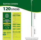 KICKOUTOR® Mosquito Repellent Outdoor Patio 120 PCS Citronella Oil Mosquito Incense Sticks Natural Organic Mosquito Barrier Mosquito Repeller for Backyard Travel Camping Indoors Gnat Mosquito Control