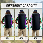 MIER Large Duffle Backpack Sports Gym Bag with Shoe Compartment, Heavy Duty and Water Resistant, Purple, 45L