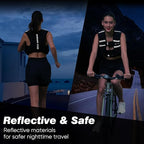 Weighted Vest, 6lbs/8lbs/12lbs/16lbs/20lbs/25lbs/30lbs Weights Vest for Women Men with Reflective Stripe for Workout, Strength Training, Running, Walking