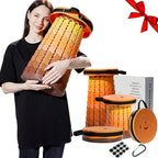 Upgraded 19.7"Portable Collapsible Folding Stool with Cushion Retractable Telescoping Foldable Stool for Adults Heavy Duty Camping Sturdy with Max Load Capacity 1000lbs for Outdoor Fishing Hiking BBQ