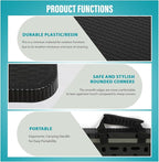 FDW Folding Table Half Portable Foldable Table for Parties Backyard Events (Black Ratten, 6 FT)