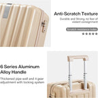 Hanke 16 Inch Underseat Carry on Suitcases with Wheels,Lightweight Hard Shell Carry on Luggage for Weekender, Travel Approved Small Suitcase,Travel Luggage for Womem Men,Cuba Sand pink.