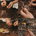 Magnesium Fire Starter Kit with Ferro Rod – Emergency Survival Fire Starting Gear with Pre-Shaved Magnesium & Fire Ropes – Waterproof Outdoor Kit for Camping, Hiking, Bushcraft