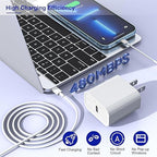for Phone Charger Fast Charging, [2Pack 6FT] 20W PD USB C Wall Charger Block with Type C to Lighting Cable Compatible with iPhone 14/13/12 Pro Max/11/XS/XR/X/8/Plus