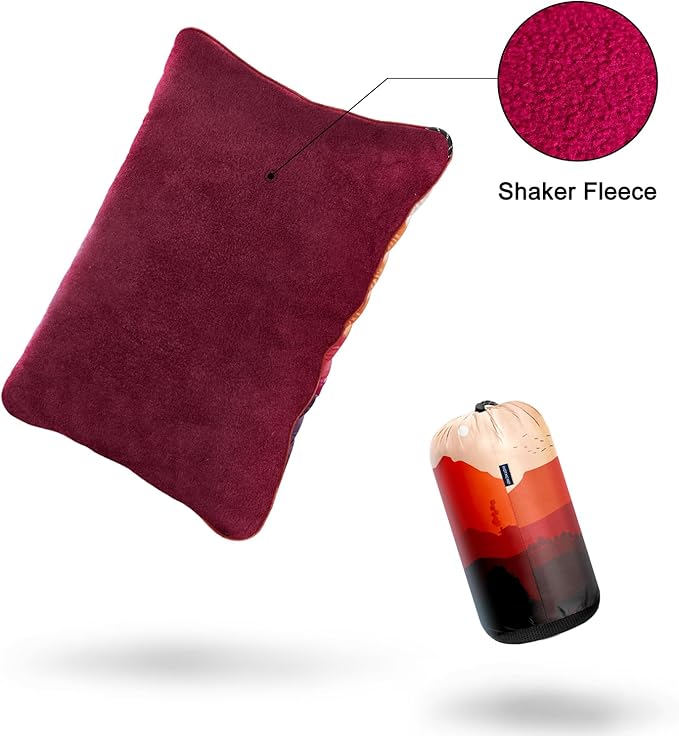 Camping Pillow,Supportive Compressible Travel Pillow Large Size Lightweight Camp Pillow with Storage Bag for Camping,Hiking,Backpacking,Airplane