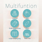 GEERTOP Lightweight Outdoor Camping Blankets for Adults, Compact Travel Blanket for Hiking Backpacking All Weather Sleeping Bag Quilt for Beach, Park, Stadium