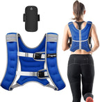Fragraim Weighted Vest for Women Men - 8lb/10lb/12lb/16lb/22lb/25lb/30lb Weight Vest with Reflective Stripe, Detachable Phone Pouch, Ideal for Walking, Strength Training, Running, Workout, Cardio