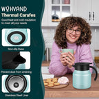 27Oz Thermal Coffee Carafes For Keeping Hot/Cold, Stainless Steel Coffee Carafe, Dustproof Insulated Water Carafe for Party/Home,Blue