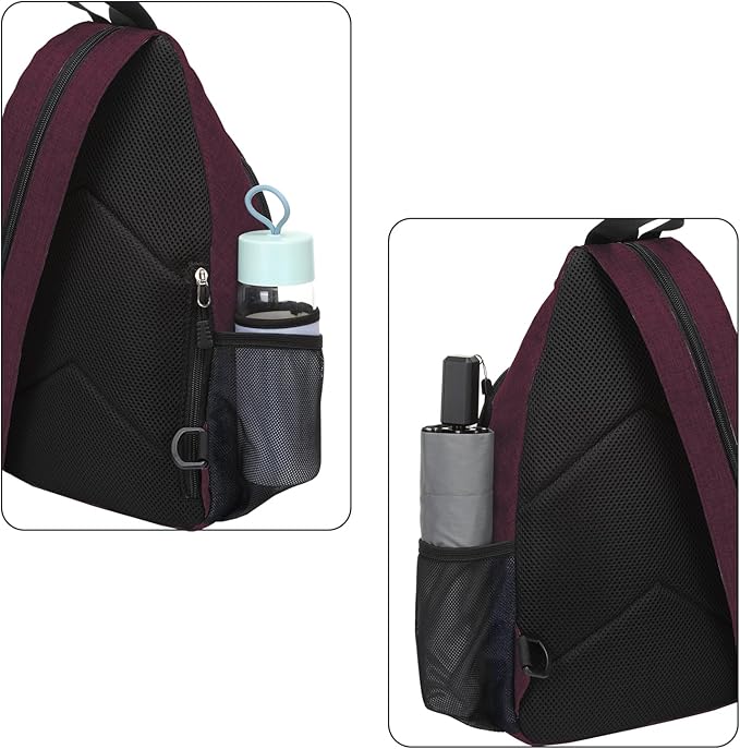 MOSISO Sling Backpack Travel Hiking Daypack, Crossbody Convertible Sling Bag with Front Pocket One Shoulder Chest Bag