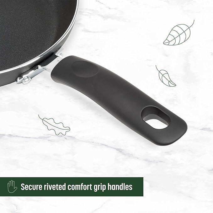 Goodful Ceramic Nonstick Pots and Pans Set, Premium Ceramic Coating Made without PFOA, PTFE or PFAS, Dishwasher Safe, 12-Piece, Charcoal Gray