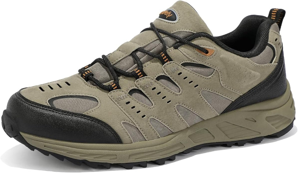 Kricely Men's Trail Running Shoes Non Slip Hiking Shoes Tennis Shoes Fashion Sneakers Workout Footwear