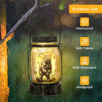 kyoryuger Bear Gifts for Women/Men Bear Lovers Solar Lantern Mom Birthday, Mothers Day, Solar Garden Decoration Outside for Yard, Patio,Backyard,Porch, Torches