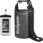 Unigear Dry Bag Waterproof, 2L/5L/10L/20L/30L/40L Floating and Lightweight Bags for Kayaking, Boating, Fishing, Swimming and Camping with Waterproof Phone Case