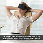 Tarpop 200 Pcs Eye Mask Sleeping Blindfold Eye Cover with Adjustable Strap for Games Party Team Building Travel Individually Wrapped Sleep Mask for Women Men (Black)