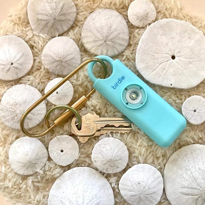 She’s Birdie–The Original Personal Safety Alarm for Women by Women–Loud Siren, Strobe Light and Key Chain in a Variety of Colors (Metallic Silver)