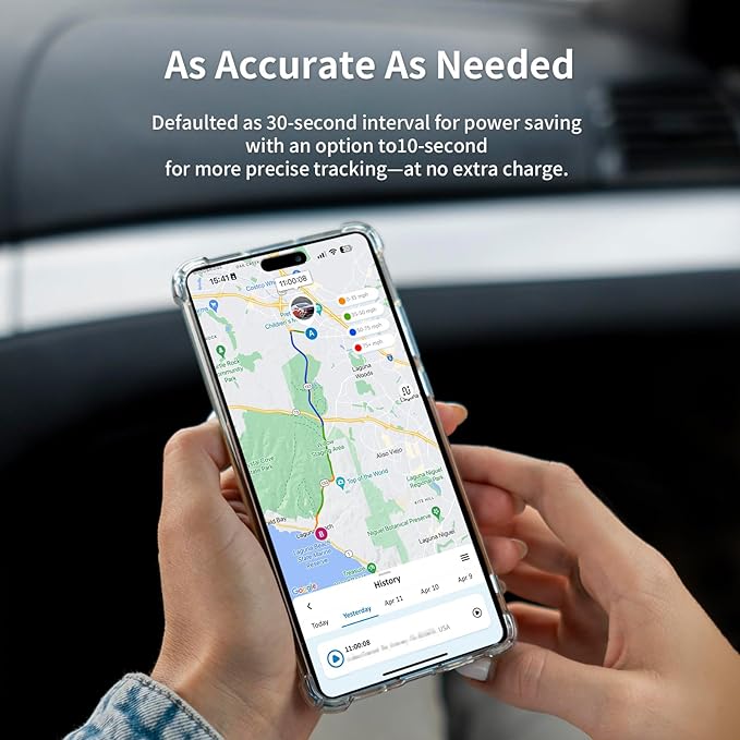 Magnetic GPS Tracker for Vehicles, Hidden Tracker Device for Car, Trailer, Up to 7 Months Battery Life, Real-Time Track, Waterproof, 5-Day Free Trial, Subscription Required