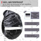 Frelaxy Hi-Visibility Backpack Rain Cover with Reflective Strip 100% Waterproof Ultralight Backpack Cover, Storage Pouch, Anti-Slip Cross Buckle Strap, for Hiking, Camping, Biking, Outdoor, Traveling