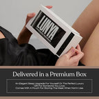 Lunya Sleep Mask with Box - Washable Silk Sleeping Mask and Headband for Beauty Routines - Thermoregulating Comfort for Restful Nights - Silk Eye Mask for Women - Large - Immersed Black