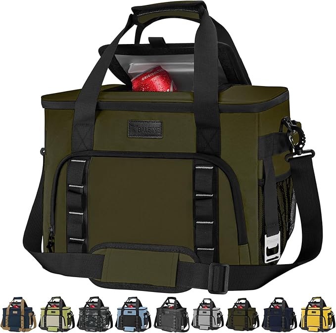 BALEINE Extra Large Soft Cooler Bag, Portable Leakproof Cooler, 40/60 Cans Volume for Beach, Camping, Kayaking, Travel, and Road Trips