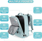 coofay Personal Item Travel Backpack For Women Men Airline Approved Carry On Backpack Flight Approved Waterproof Sports Luggage Backpack Casual Daypack Small Hiking Backpack