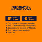 BIGHORN Mountain Food Rich & Creamy Pasta Carbonara - premium freeze dried meals for backpacking food - dehydrated camping food for backpacking meals - 2 servings