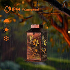 Homemory Hummingbird Solar Lanterns Waterproof, Metal Hanging Hollowed-Out Metal Decor Lantern, LED Outdoor Decoration for Outside LED Lanternse for Yard, Backyard, Porch, Lawn