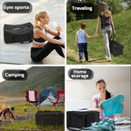 INFANZIA 24inch Sports Duffel Travel Bag, 56L Duffel Tote Bag with Upgrade Zipper, Water Resistant & Foldable Equipment Storage Bag for Camping Tent Tripod Fishing