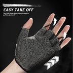 Bike Gloves for Men Women with Anti-Slip Shock-Absorbing Pad, Light Weight Half-Finger Cycling Gloves