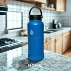 32oz Stainless Steel Insulated Water Bottle, 48H Ice Cold & 24H Hot, Leak-Proof Wide Mouth Lids (Straw & Spout), BPA-Free Bottles, Mens Water Bottle for Gym, Hiking, Travel - Blue