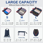 Cipway Compression Packing Cubes, Lightweight Travel Luggage Organizers with Shoe Bag, Toiletry Bag & Laundry Bag, Travel Essentials for Carry on Suitcase (8 Piece,Blue)