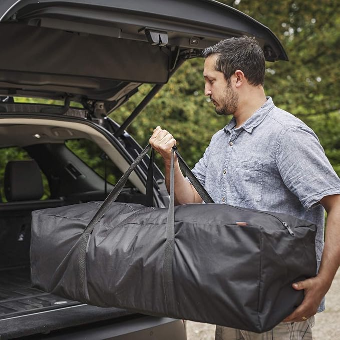 INFANZIA 45inch Sports Duffel Travel Bag, 115L Extra Large Duffel Luggage Bag with Upgrade Zipper, Water Resistant & Foldable Equipment Storage Bag for Camping Tent Tripod Fishing