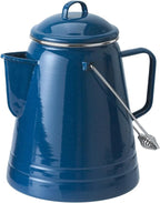 GSI Outdoors 15166 Pioneer Enamel Camping Coffee Pot - 36 Cups, Blue