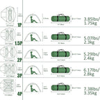 Clostnature Polaris Lightweight Backpacking Tent - 1/1.5/2/3/4/6 Person Ultralight Waterproof Camping Tent, 3 Season Large Size Easy Setup Tent for Family, Outdoor, Hiking and Mountaineering