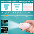 Hion Personal Safety Alarm for Women, 3 Pack Rechargeable 130dB Self Defense Alarm Keychain with LED Flashlight, Emergency Safe Sound Security for Children Elderly, Black+Pink+Blue