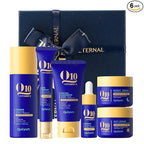 QUIYUM Q10 & Vitamin E Complete Skincare Set – 6-Step Daily Routine with Cleanser, Toner, Serum, Eye Cream, Day & Night Moisturizer – Hydrating, Firming, Radiant Skin Care Kit for All Skin Types