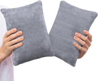 2 Pack Small Pillow, Cooling Memory Foam Mini Pillow 11 X 7 Inches for Sleeping, Travel, Neck, Knee Support, Tiny Cushion for Pet, Dogs (Grey)