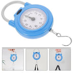 VILLCASE Portable Mechanical Luggage Scale with Hook, High Precision Hanging Spring Weight Scale for Travel and Suitcase Weighing, Blue Compact Handheld Bag Weighing Tool
