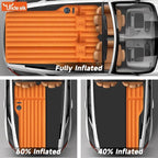 SUV Air Mattress: Inflatable Car Air Mattress for Camping, Flocking Car Bed with Air Pump & 2 Pillows, Portable Sleeping Pad Mattress for Home Car Travel Camping Orange