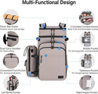 Backpack Cooler, 40 Cans Soft Leak Proof Picnic Backpack, Hanke Portable 2 Insulated Compartments Cooler Backpack Water Resistant for Lunch Beach Travel Camping Picnic Hiking (Grey)